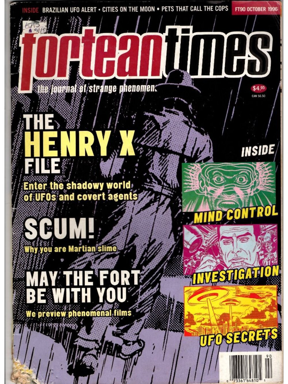 Fortean Times October 1996 Issue UFO Secrets Mind Control Rare Magazine